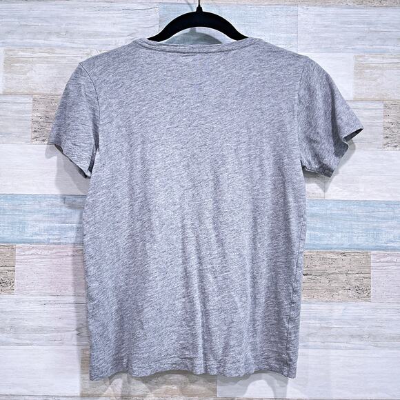 J CREW 'On Island Time' Collector Tee Gray Short Sleeve Cotton Casual Womens XS - Picture 3 of 6